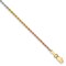 14K Gold Tri-Color 1.8mm Diamond Cut Rope Chain Bracelet Jewelry 7"